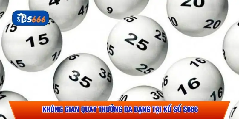 Không gian quay thưởng đa dạng tại xổ số S666